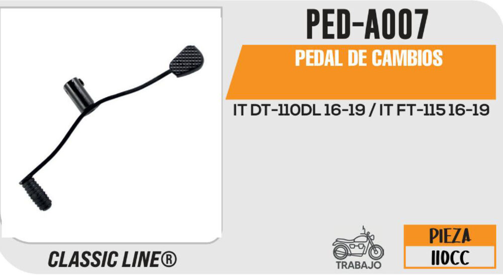 PEDAL DE CAMBIOS NEGRO