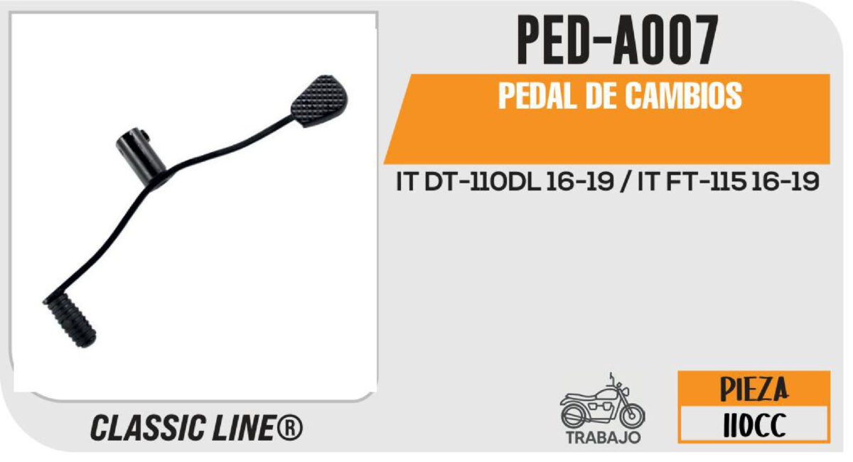 PEDAL DE CAMBIOS NEGRO