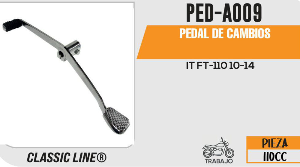PEDAL DE CAMBIOS CROMADO
