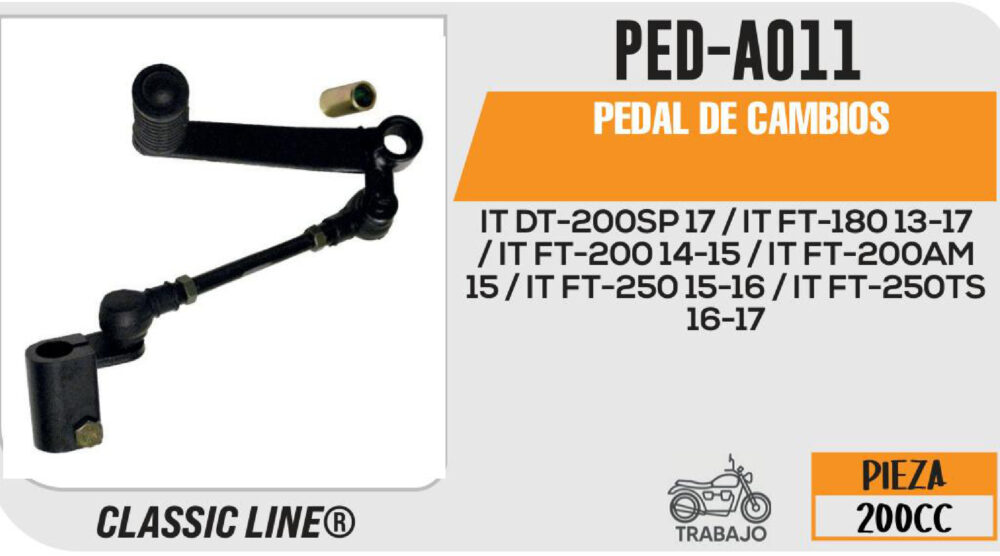 PEDAL DE CAMBIOS NEGRO