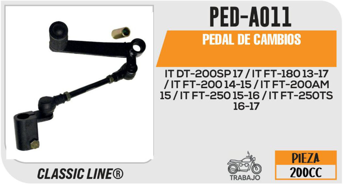 PEDAL DE CAMBIOS NEGRO
