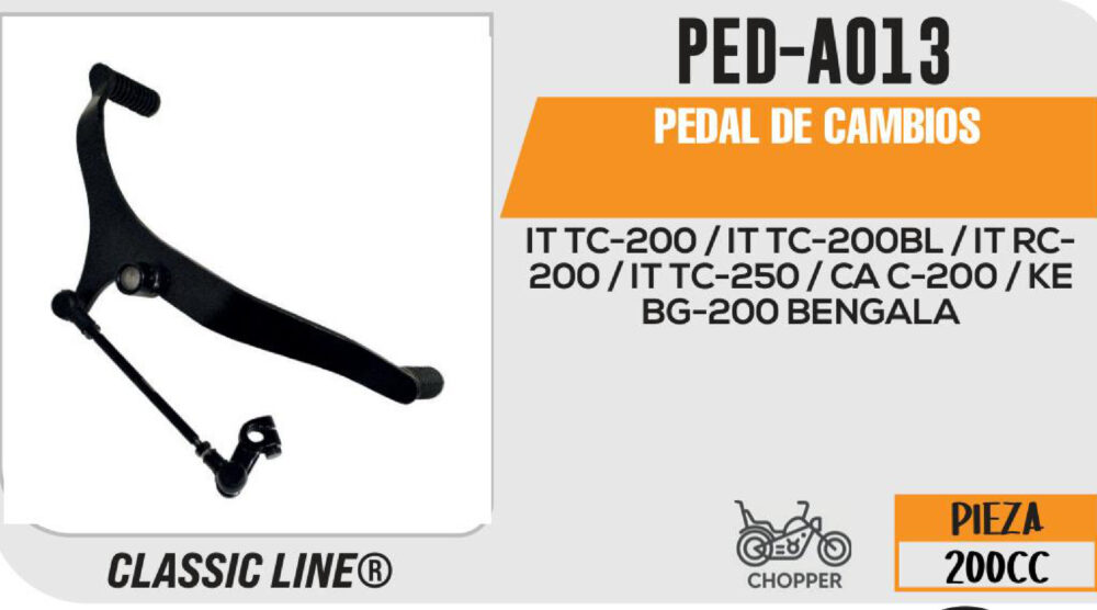 PEDAL DE CAMBIOS NEGRO