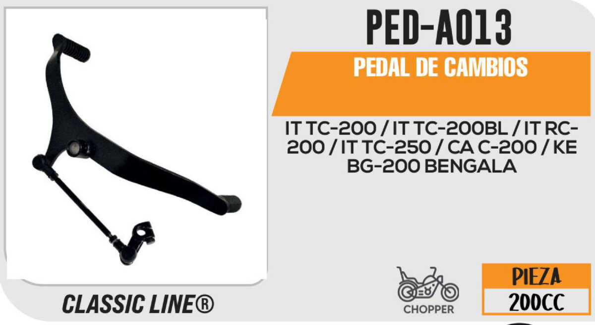 PEDAL DE CAMBIOS NEGRO