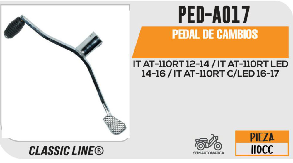 PEDAL DE CAMBIOS CROMADO