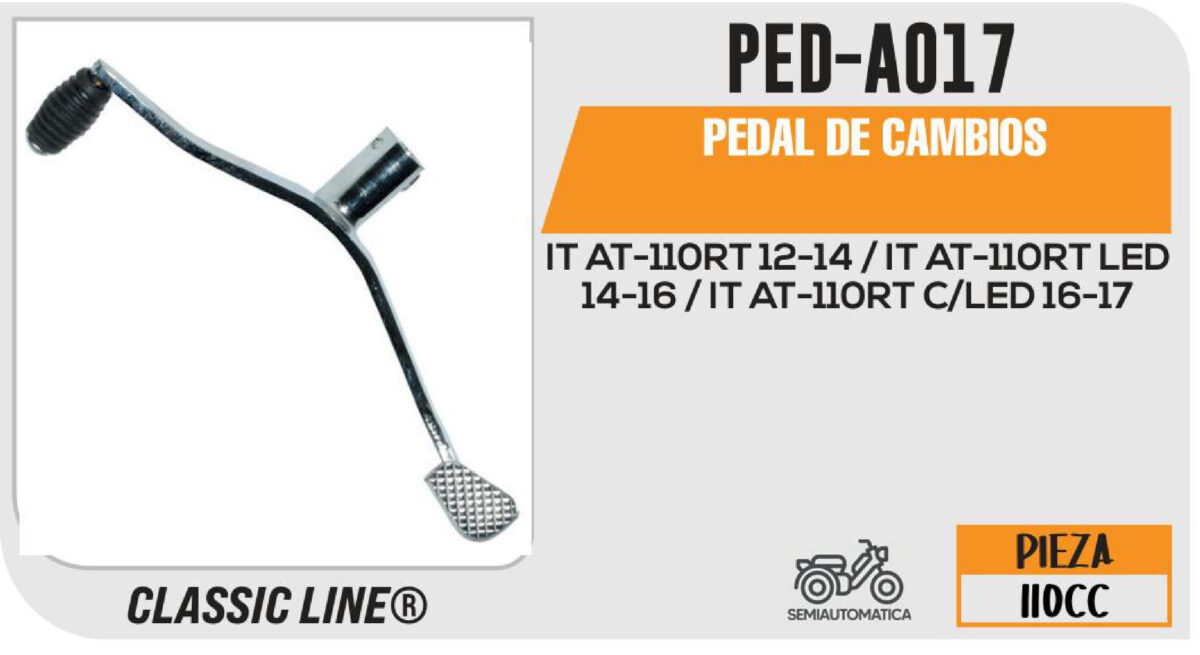 PEDAL DE CAMBIOS CROMADO