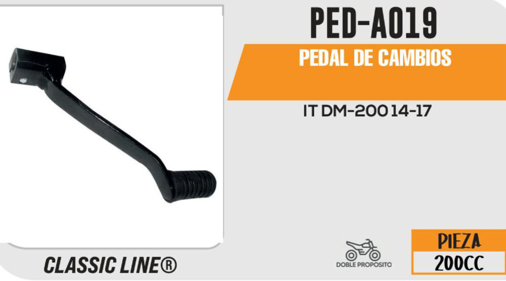 PEDAL DE CAMBIOS NEGRO