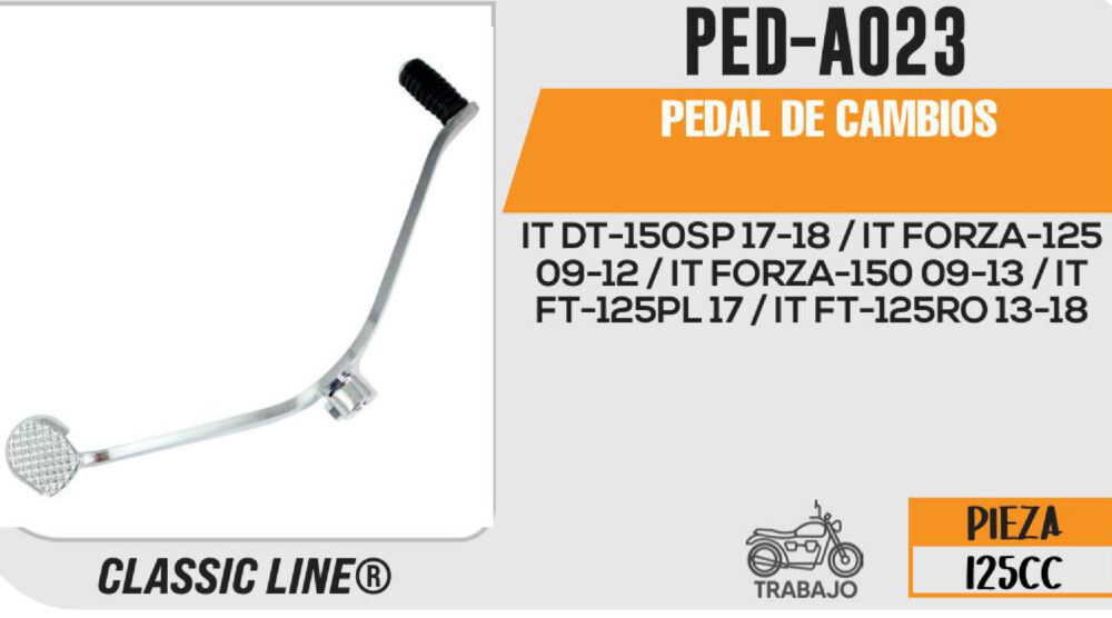 PEDAL DE CAMBIOS CROMADO