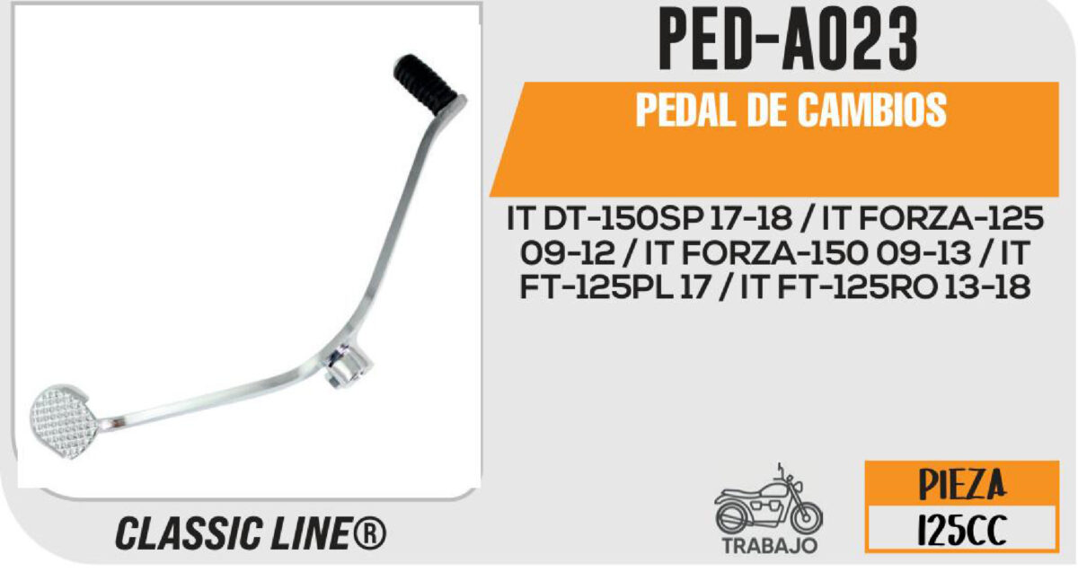 PEDAL DE CAMBIOS CROMADO