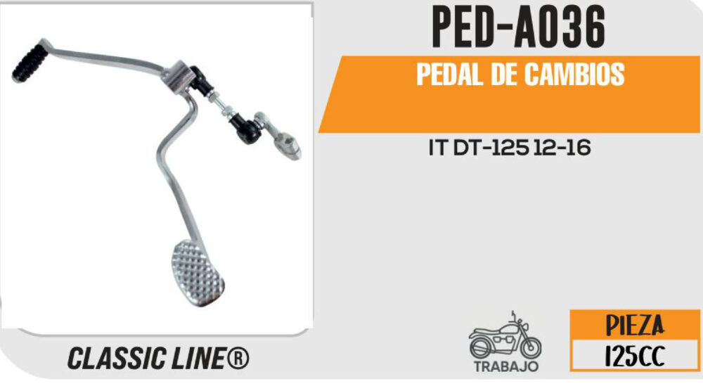 PEDAL DE CAMBIOS CROMADO