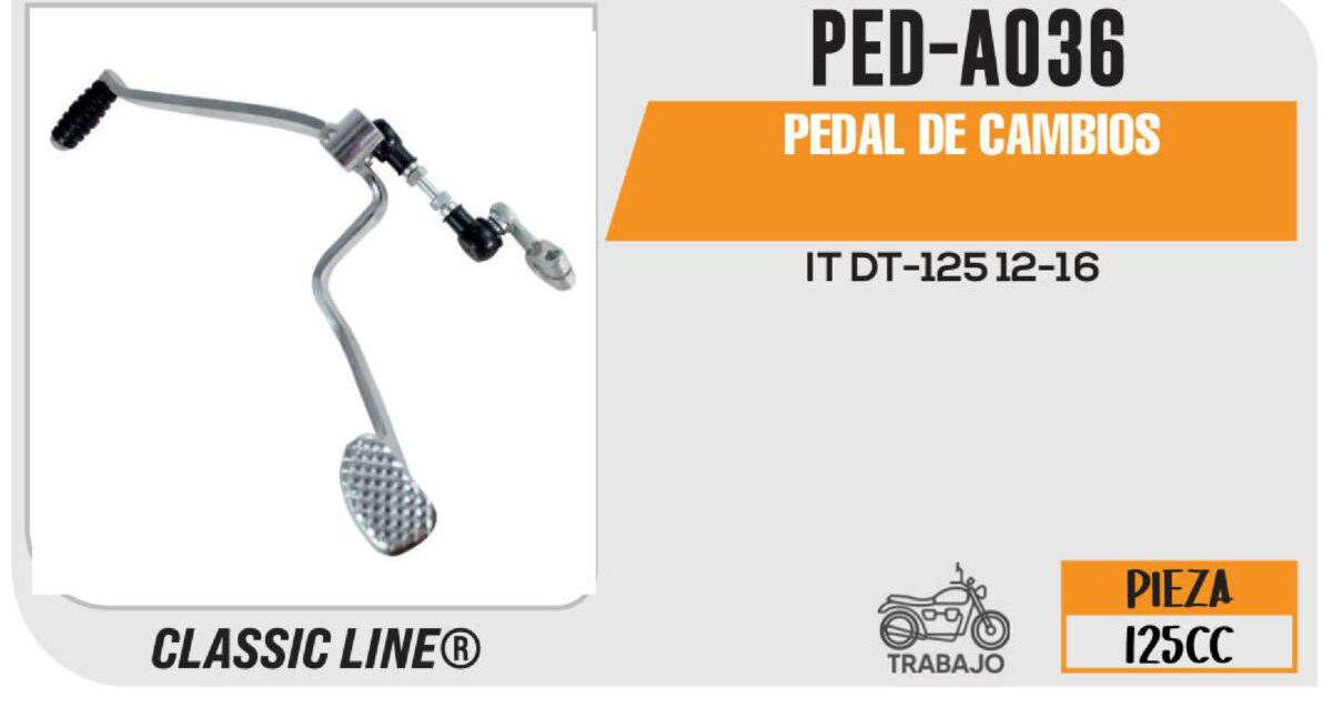 PEDAL DE CAMBIOS CROMADO
