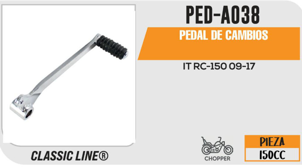 PEDAL DE CAMBIOS CROMADO
