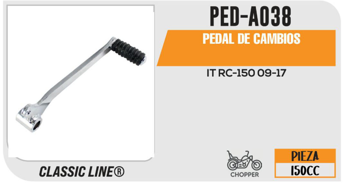 PEDAL DE CAMBIOS CROMADO