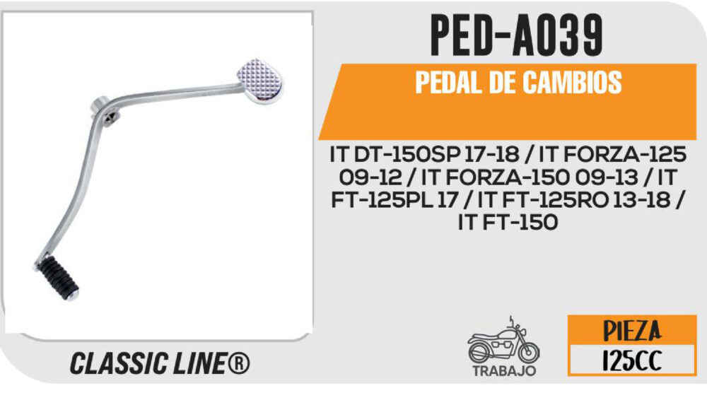 PEDAL DE CAMBIOS CROMADO