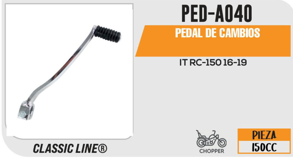 PEDAL DE CAMBIOS CROMADO