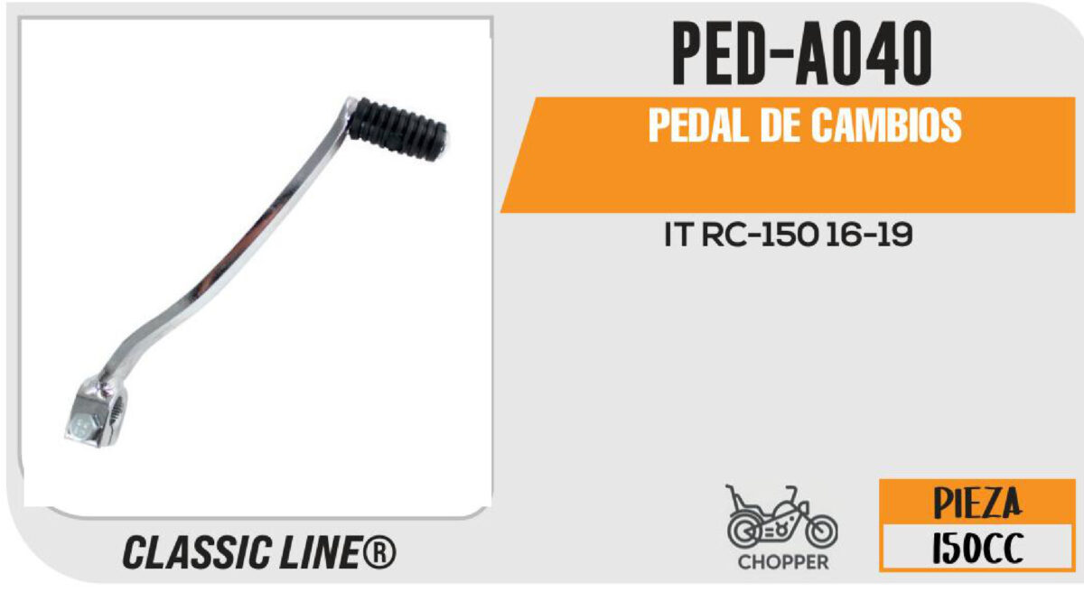 PEDAL DE CAMBIOS CROMADO
