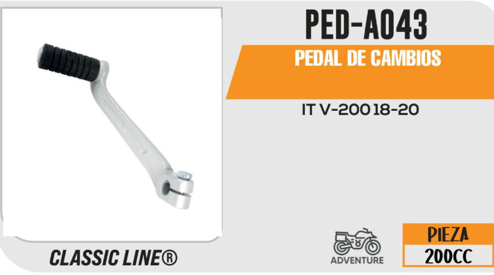 PEDAL DE CAMBIOS CROMADO