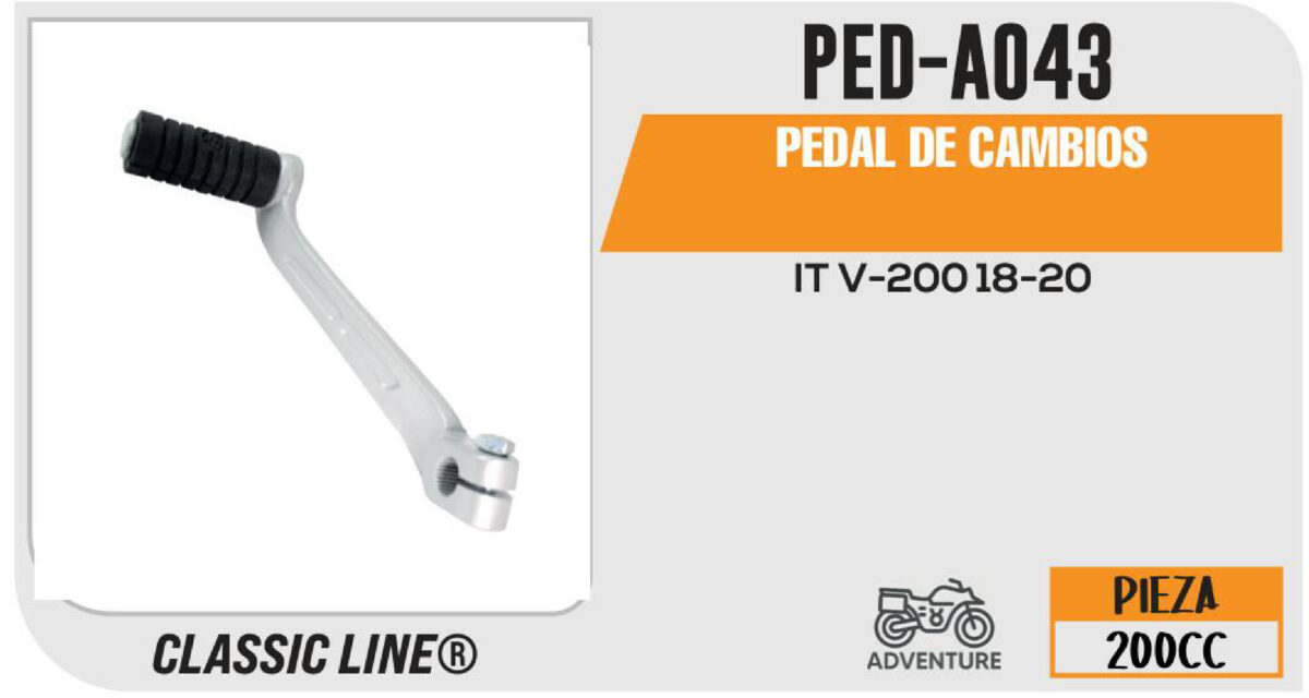 PEDAL DE CAMBIOS CROMADO