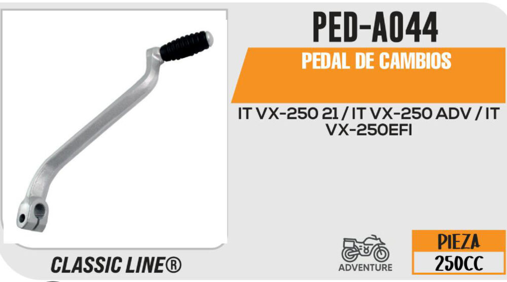 PEDAL DE CAMBIOS CROMADO
