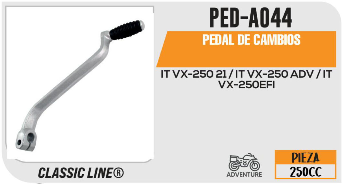 PEDAL DE CAMBIOS CROMADO