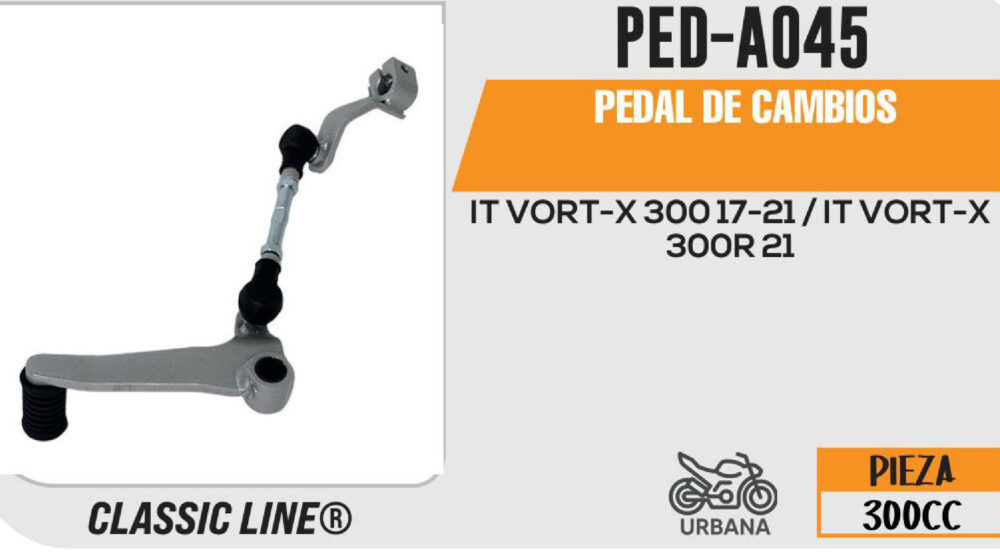 PEDAL DE CAMBIOS CROMADO