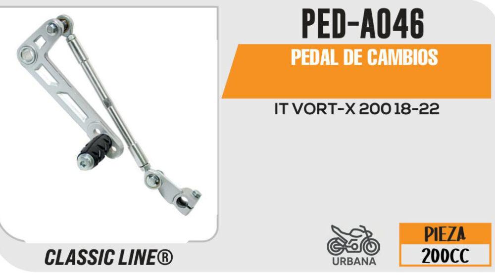 PEDAL DE CAMBIOS CROMADO