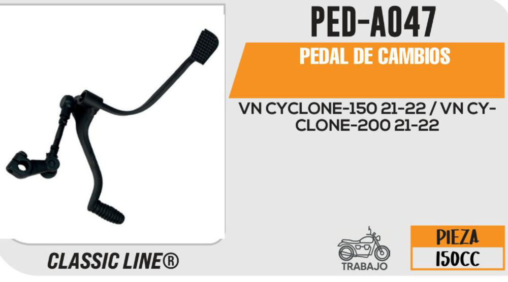 PEDAL DE CAMBIOS NEGRO
