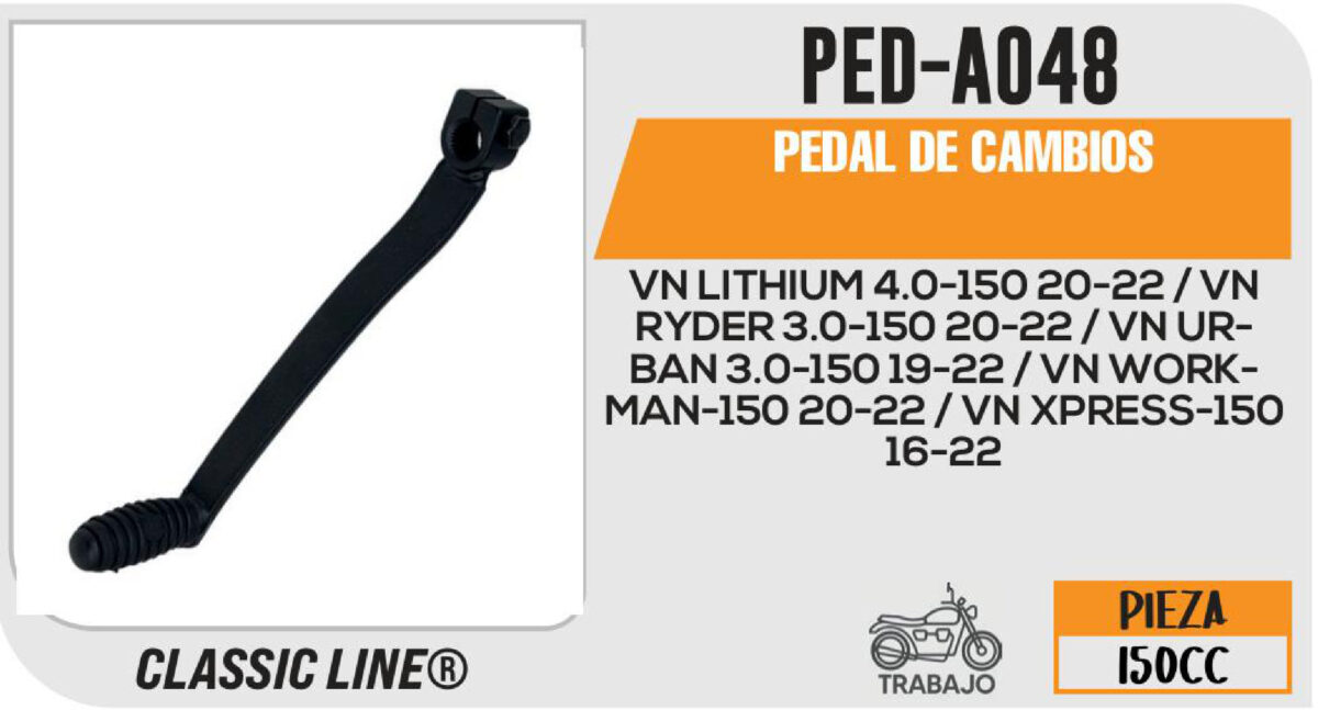 PEDAL DE CAMBIOS CROMADO