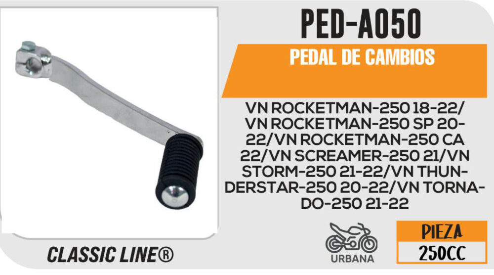 PEDAL DE CAMBIOS NEGRO