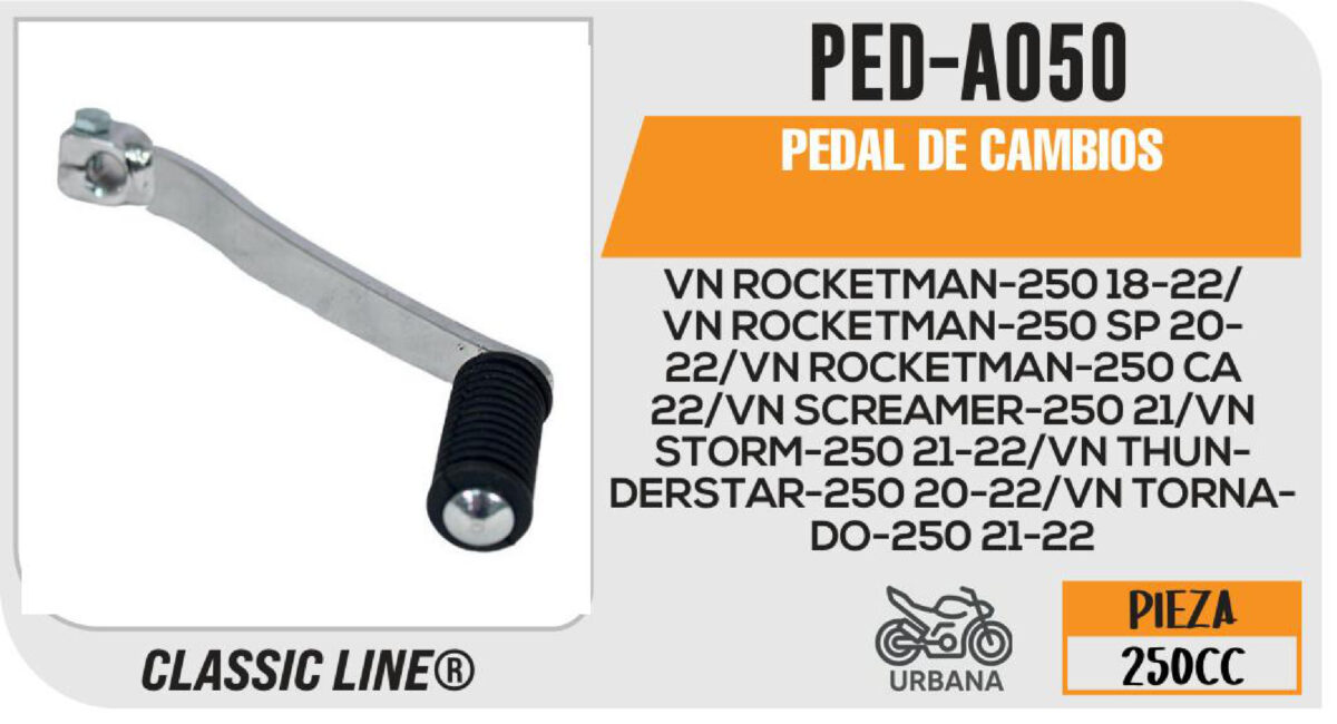 PEDAL DE CAMBIOS NEGRO