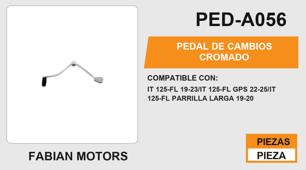 PEDAL DE CAMBIOS CROMADO