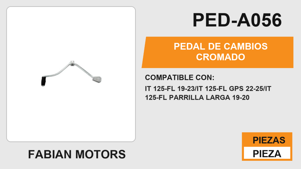 PEDAL DE CAMBIOS CROMADO