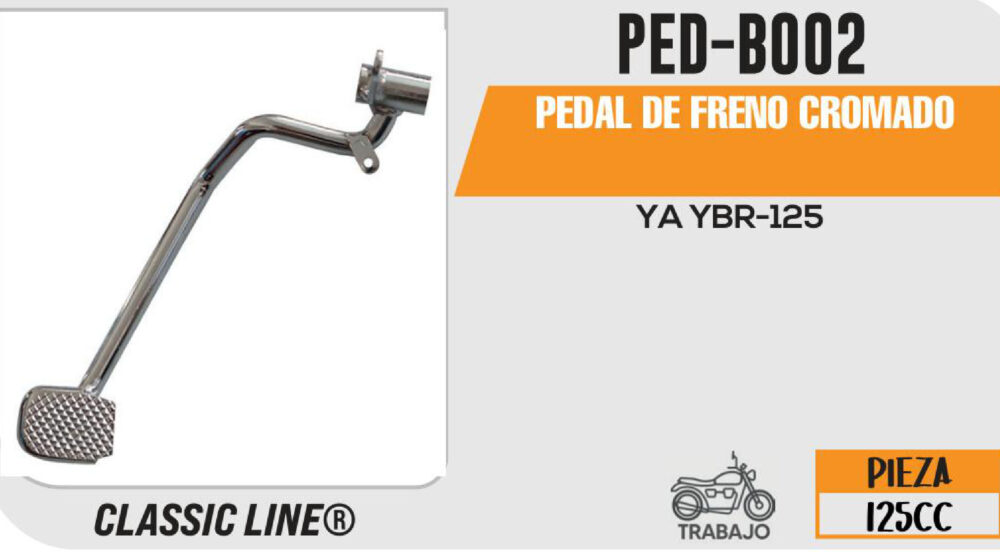 PEDAL DE FRENO CROMADO