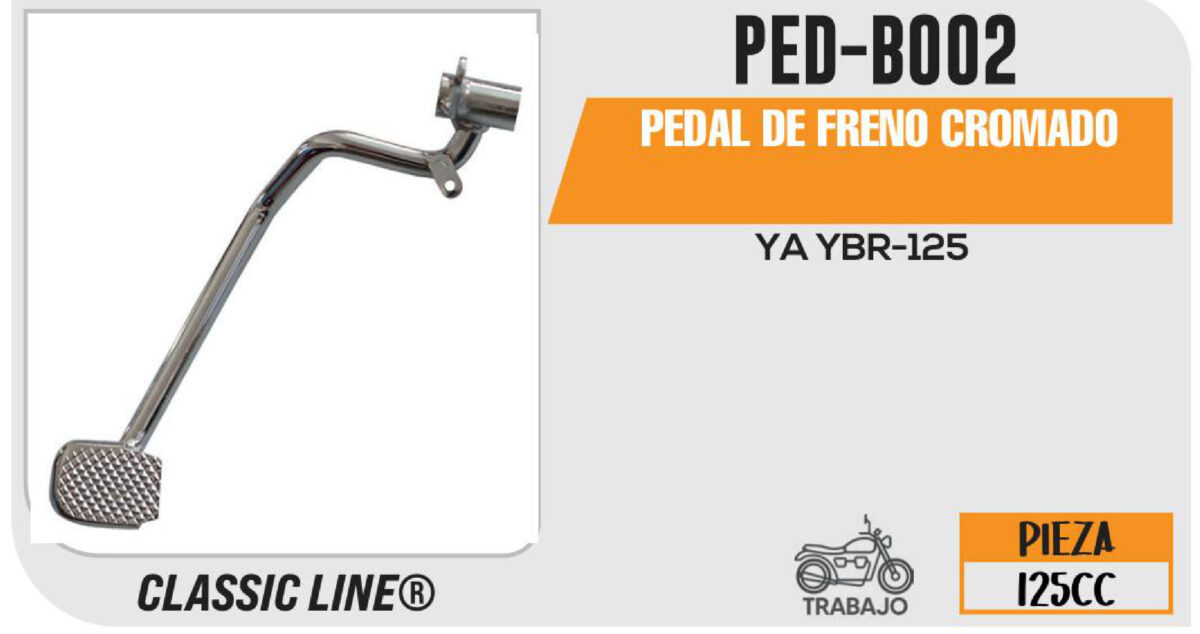 PEDAL DE FRENO CROMADO