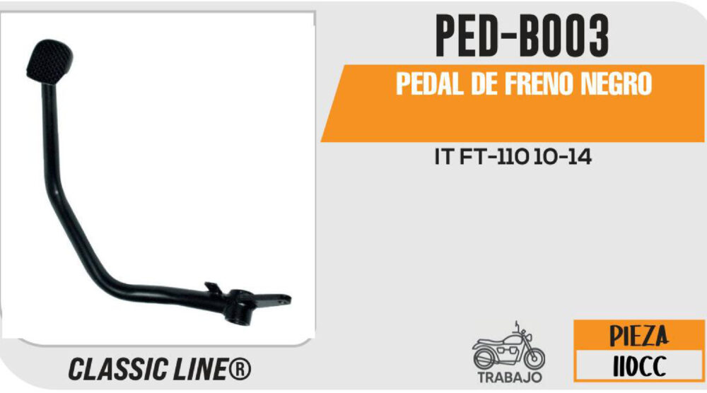 PEDAL DE FRENO NEGRO
