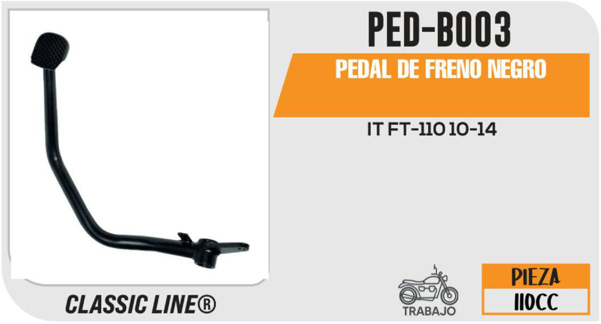 PEDAL DE FRENO NEGRO