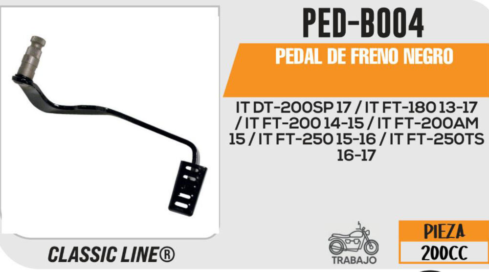 PEDAL DE FRENO NEGRO