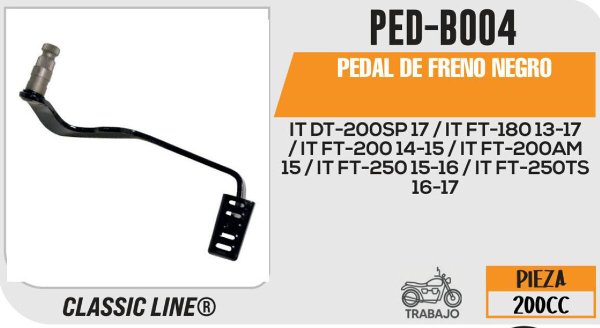 PEDAL DE FRENO NEGRO