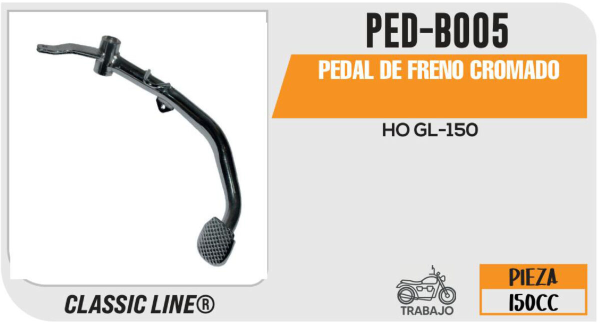 PEDAL DE FRENO CROMADO