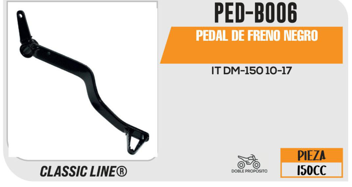 PEDAL DE FRENO NEGRO