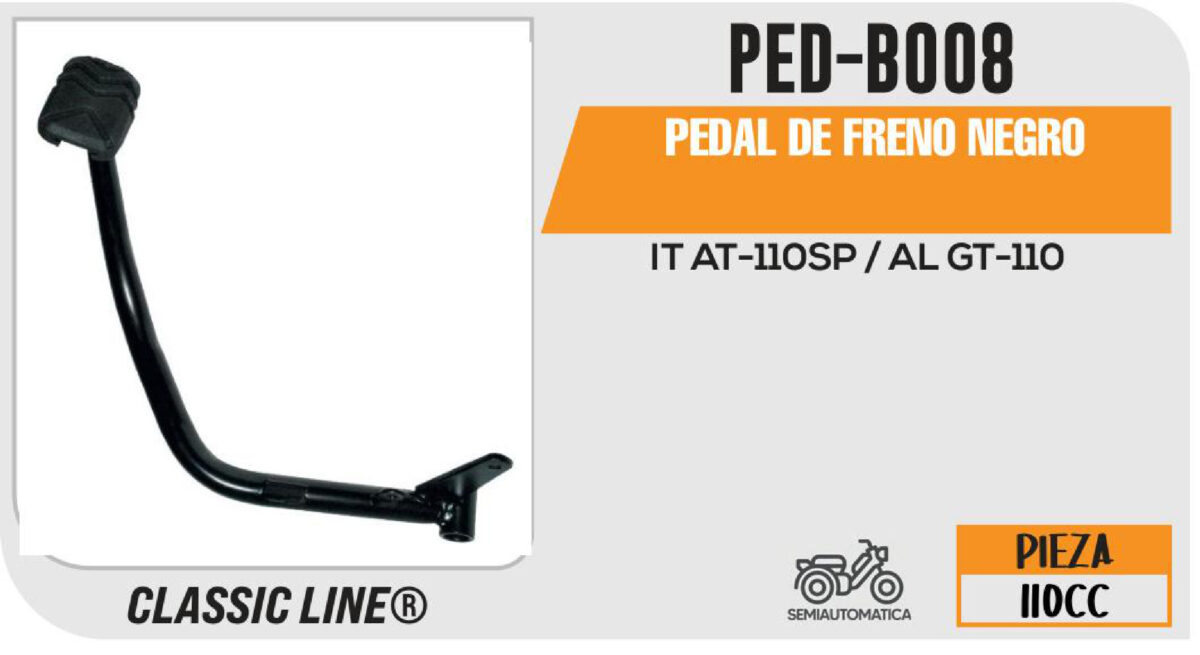 PEDAL DE FRENO NEGRO