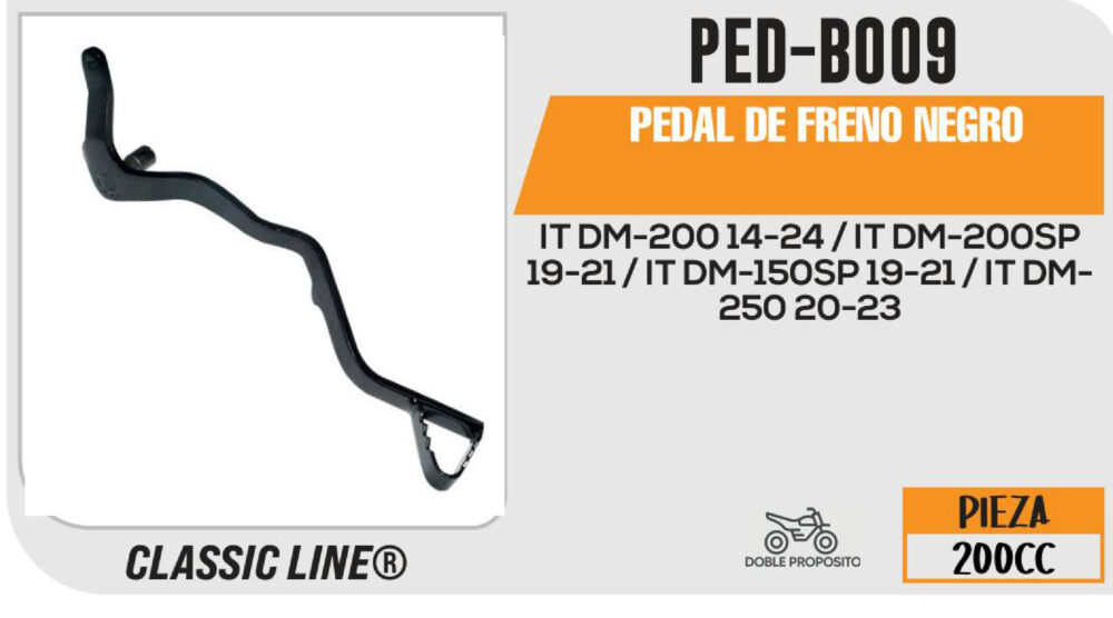 PEDAL DE FRENO NEGRO