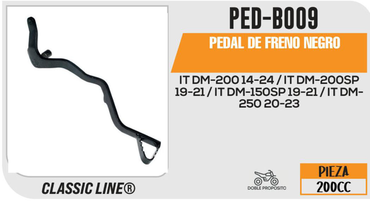 PEDAL DE FRENO NEGRO