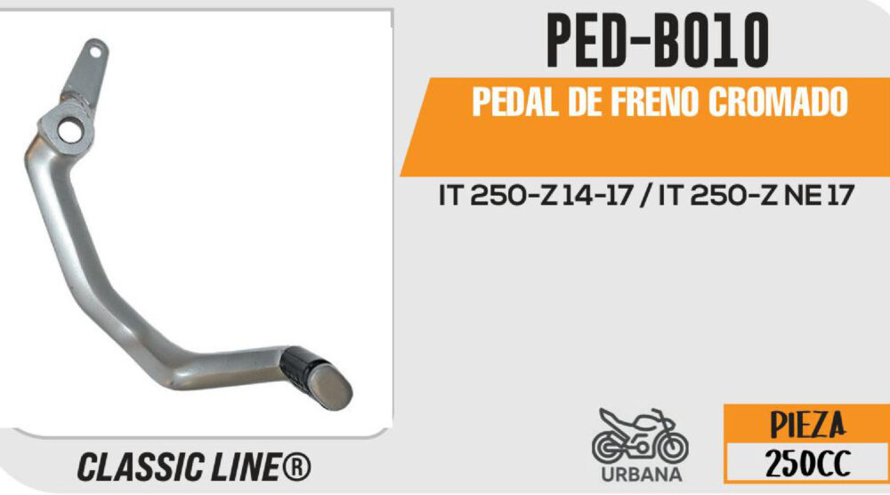 PEDAL DE FRENO CROMADO