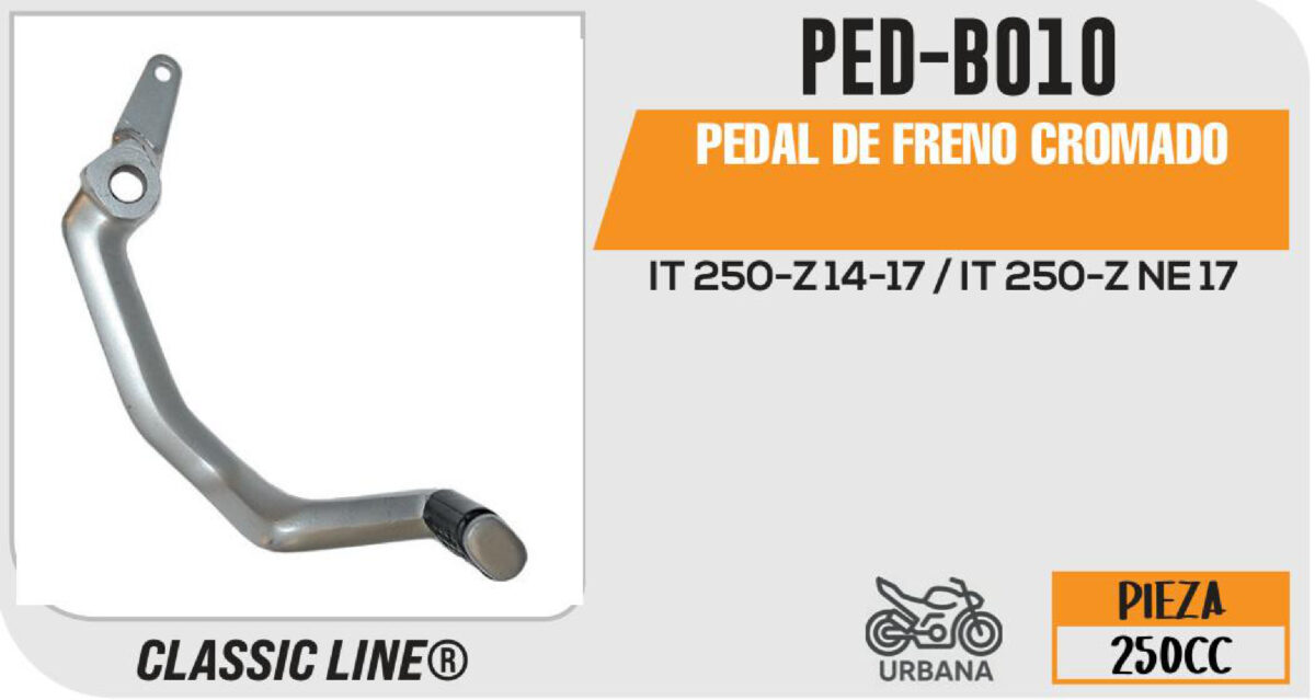 PEDAL DE FRENO CROMADO