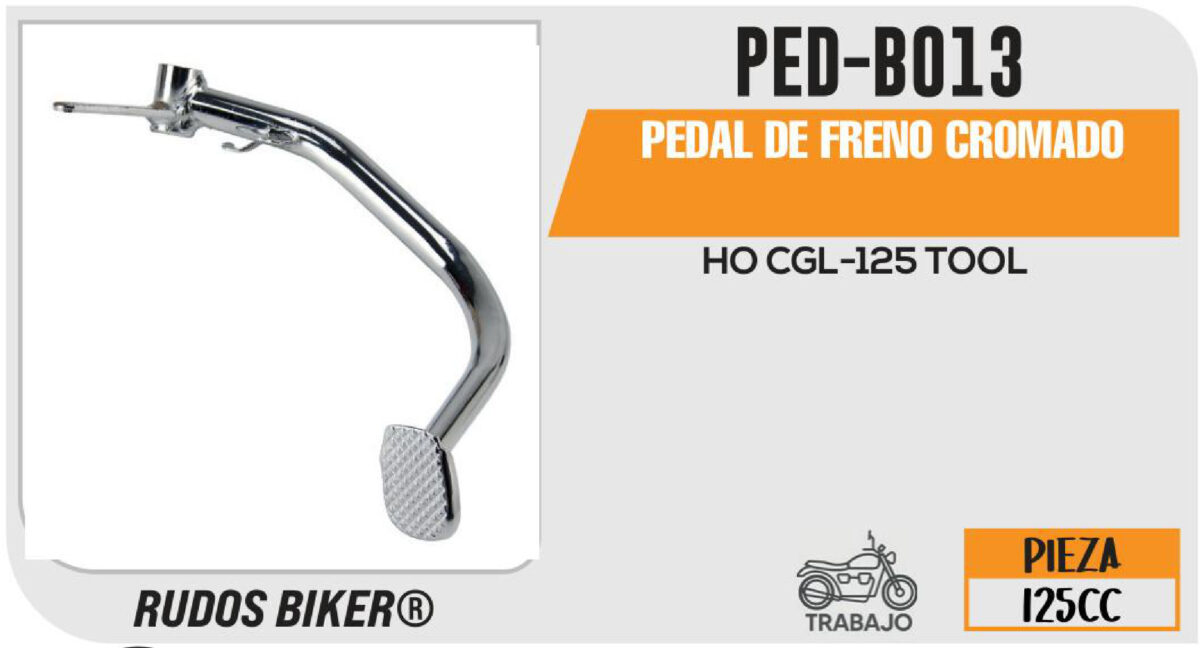 PEDAL DE FRENO CROMADO