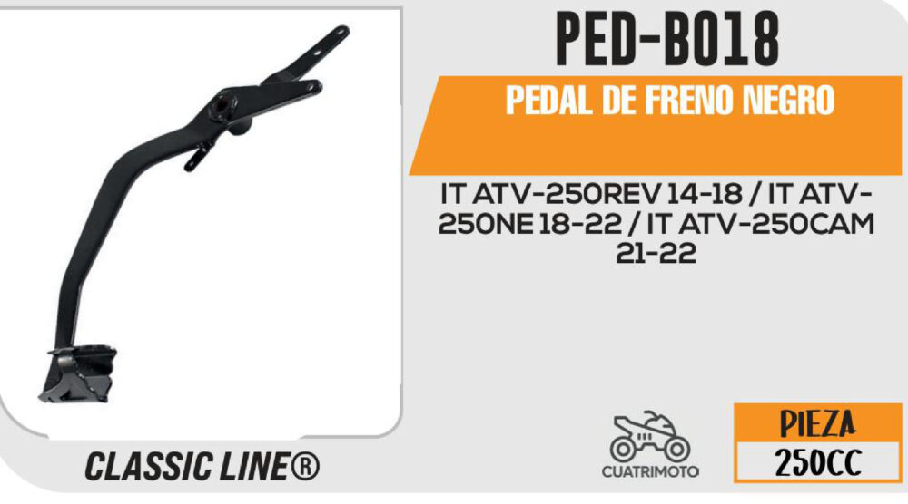 PEDAL DE FRENO NEGRO