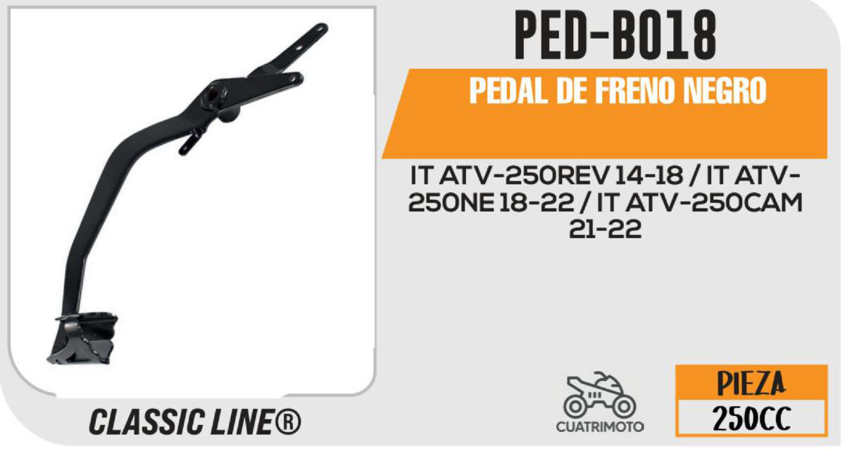 PEDAL DE FRENO NEGRO