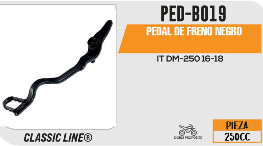 PEDAL DE FRENO NEGRO