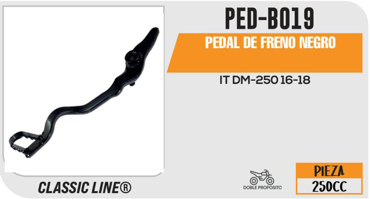 PEDAL DE FRENO NEGRO