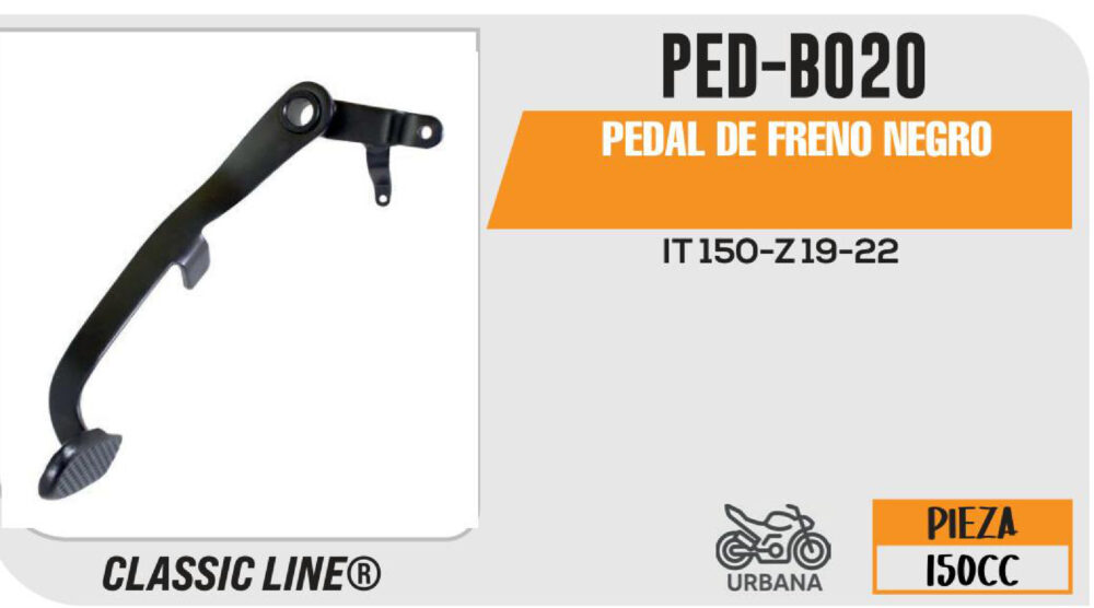 PEDAL DE FRENO NEGRO